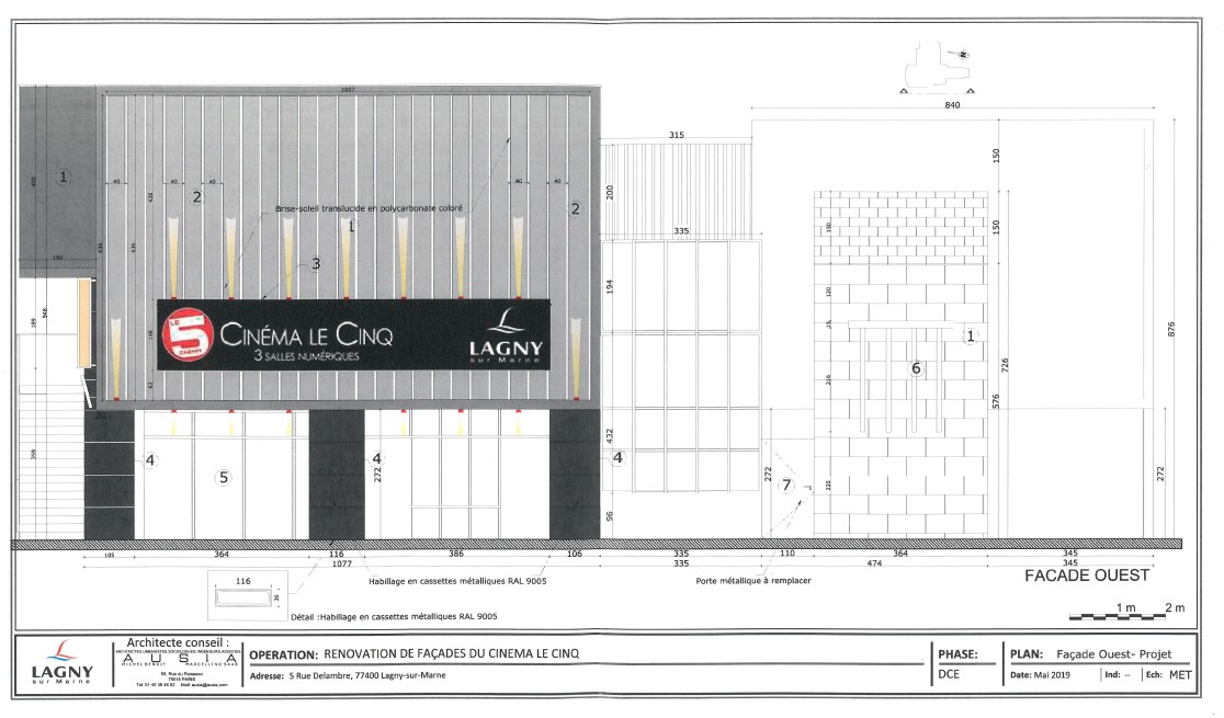 Plan origine Cinema Le 5 Lagny sur Marne