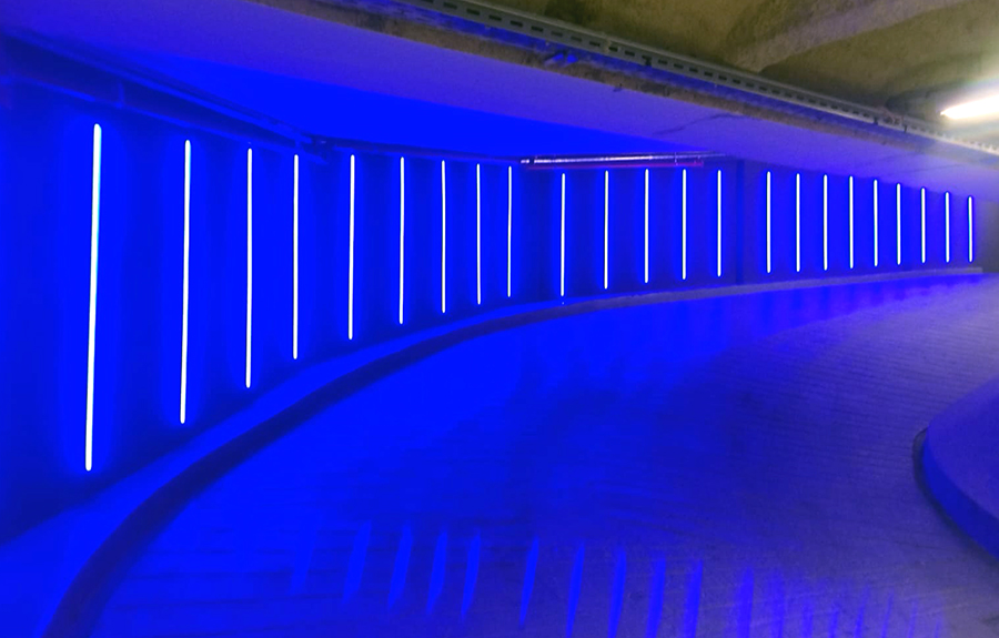 Signalétique lumineuses LED pour cadencer le passage des véhicules
